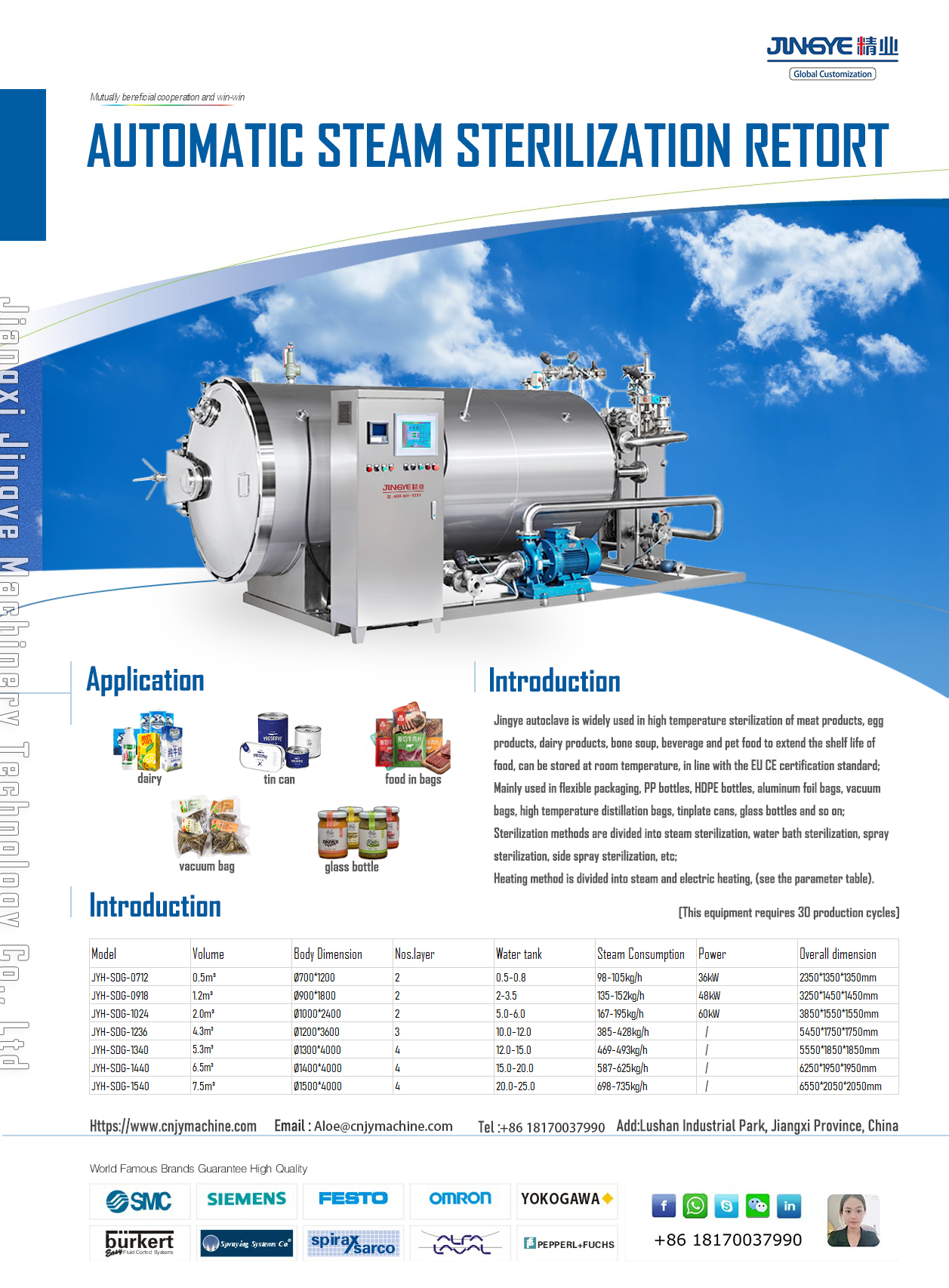 Automatic steam sterilization retort