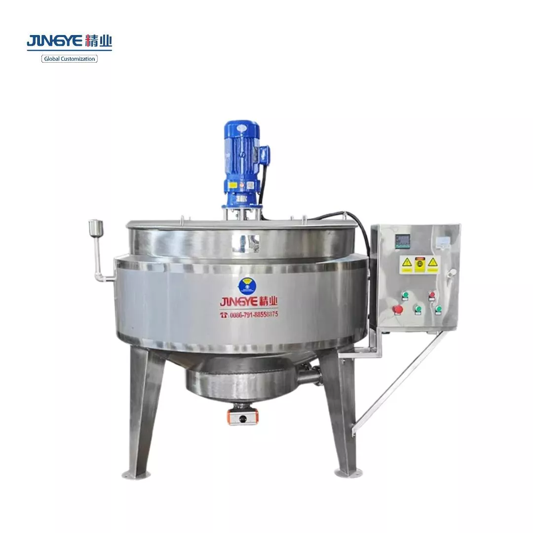 Vertical mixing jacketed kettle