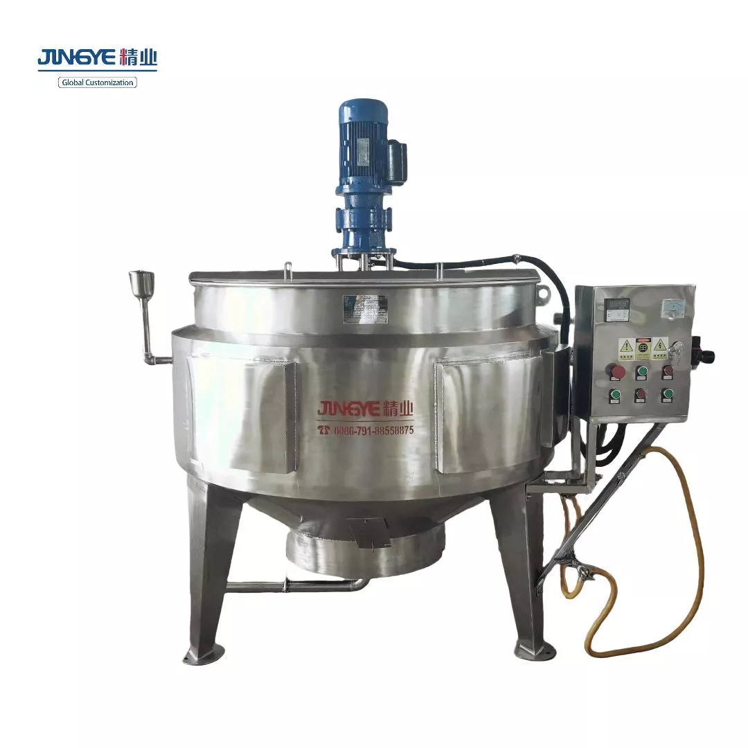 Vertical mixing jacketed kettle